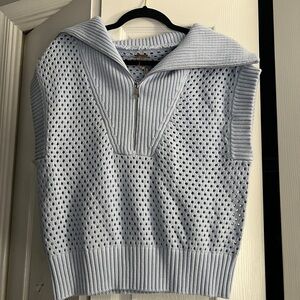 Magaschoni Sky Blue V-Neck Sweater